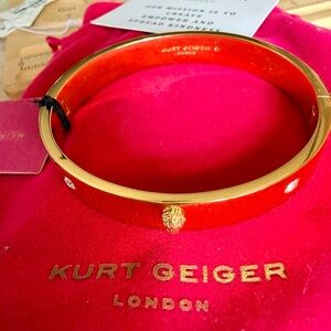 Kurt Geiger Gold and Red Bracelet